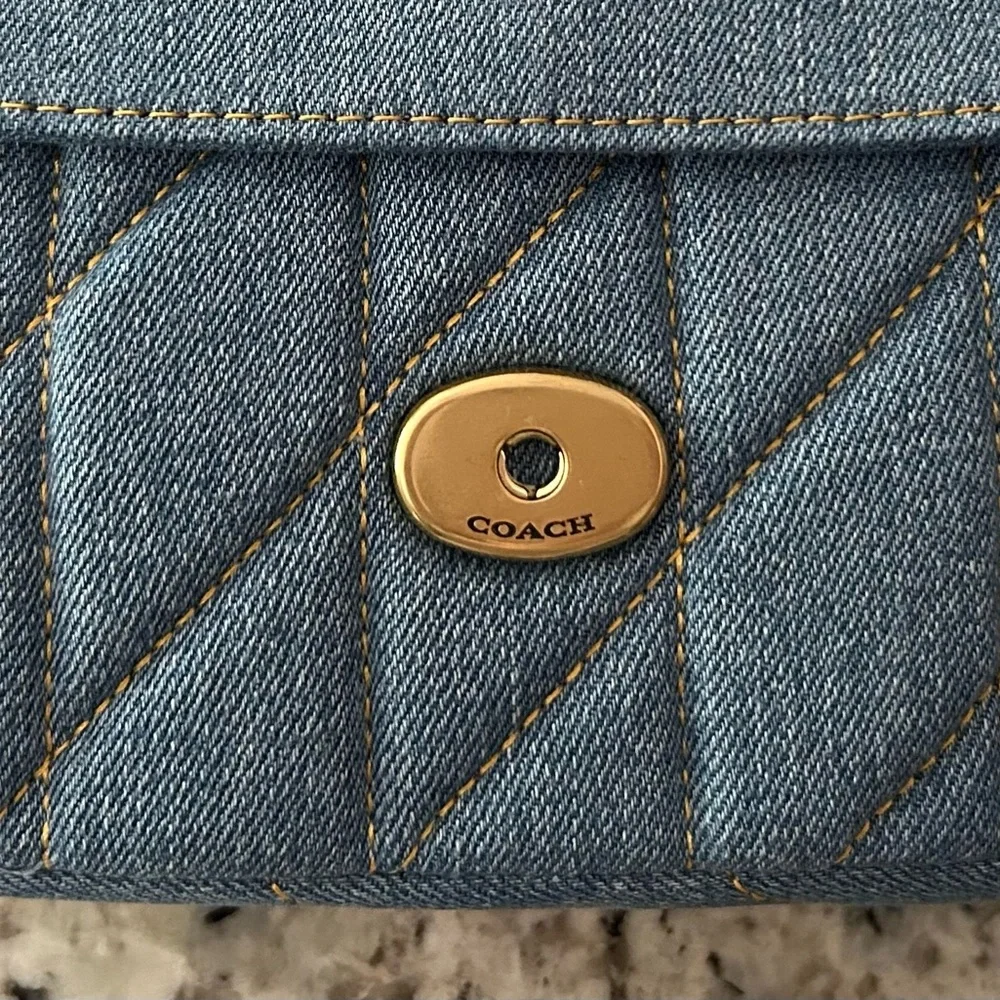 Coach Blue Quilted Crossbody Bag - Picture 8 of 12